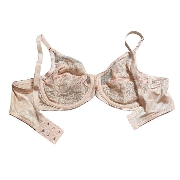 Wacoal 36C Mesh‎ Lace Underwire Bra Blush Pink Romantic Lingerie - Picture 4 of 7